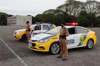 Operação Terminal Seguro, fotografias da preleção no pátio da APMG, preparação das viaturas, policiamento nos terminais